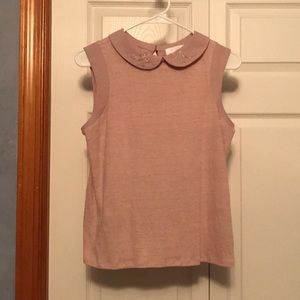 Pink embellished collar blouse